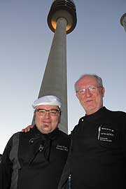 Michel Dôme vom Schweizerhof St. Moritz und der Patron des Restaurant 181, Otto Koch (©Foto: MartiN Schmitz)